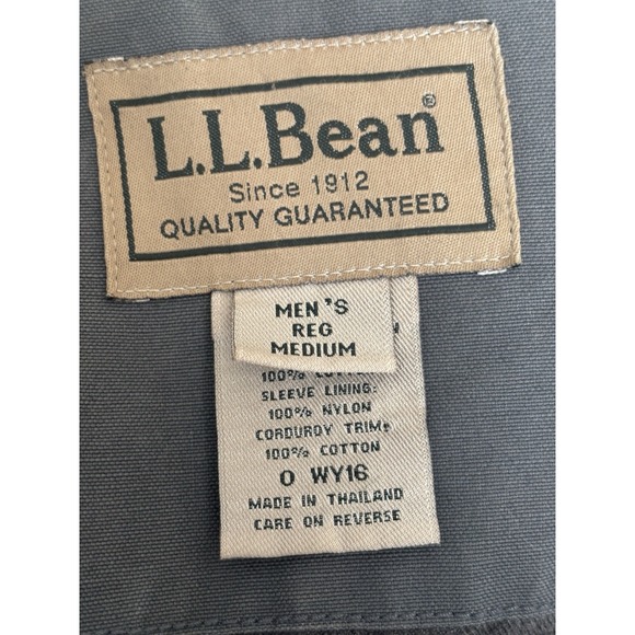 LL Bean Chore Field Barn Coat Jacket Slate Gray Mens Medium Vintage Y2K Lined - Picture 2 of 9